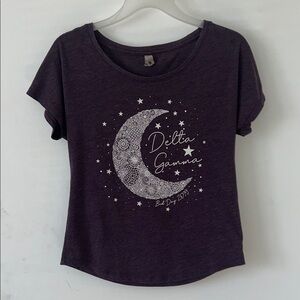 Delta Gamma Moon Graphic Tee - Purple